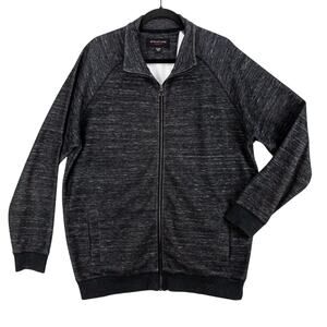 Men’s XL Bomber Jacket Lightweight Gray Heathered Casual Modern | Structure